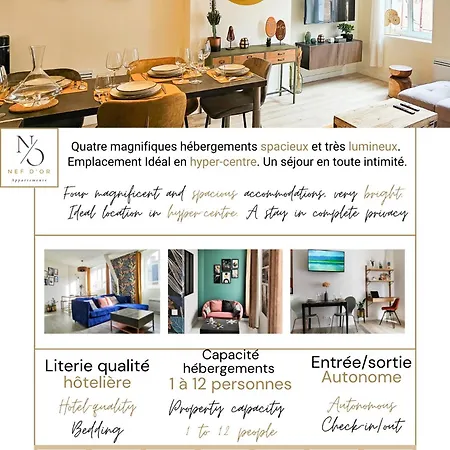 Apartman De La Nef D'or - Elegant Et Lumineux Saint-Quentin